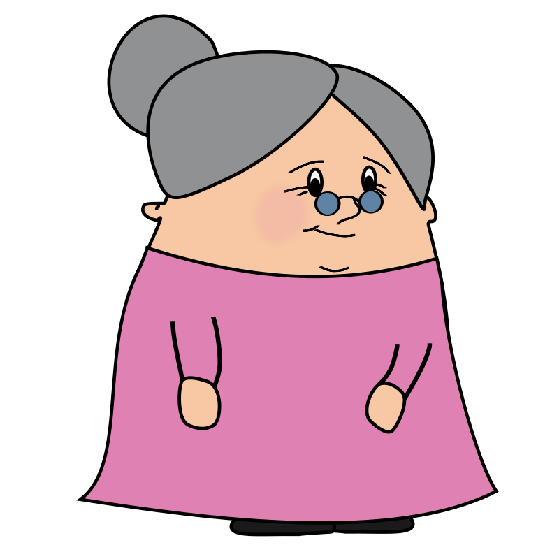 Old person clipart kid
