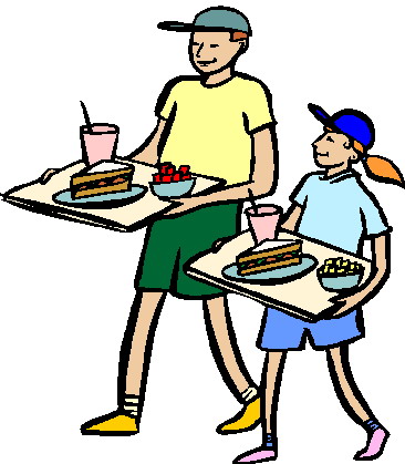 People eating lunch clipart kid
