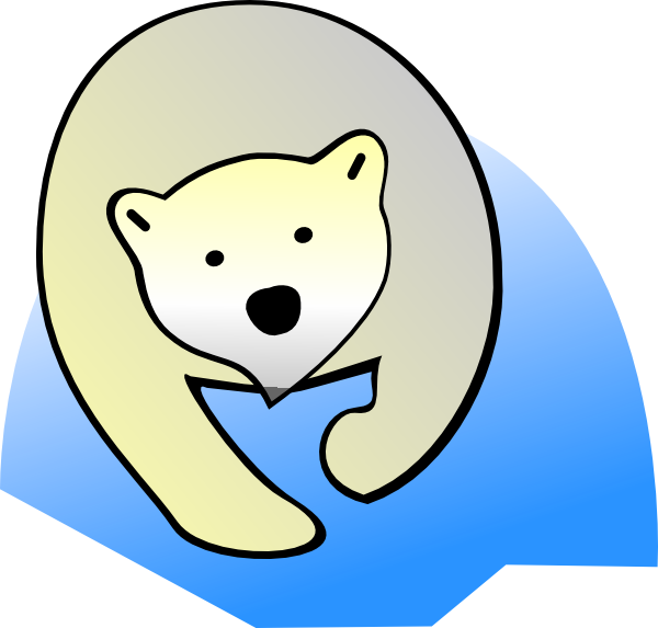 Polar bear clip art at vector clip art