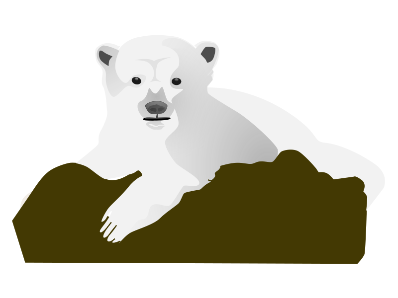 Polar bear clipart 6