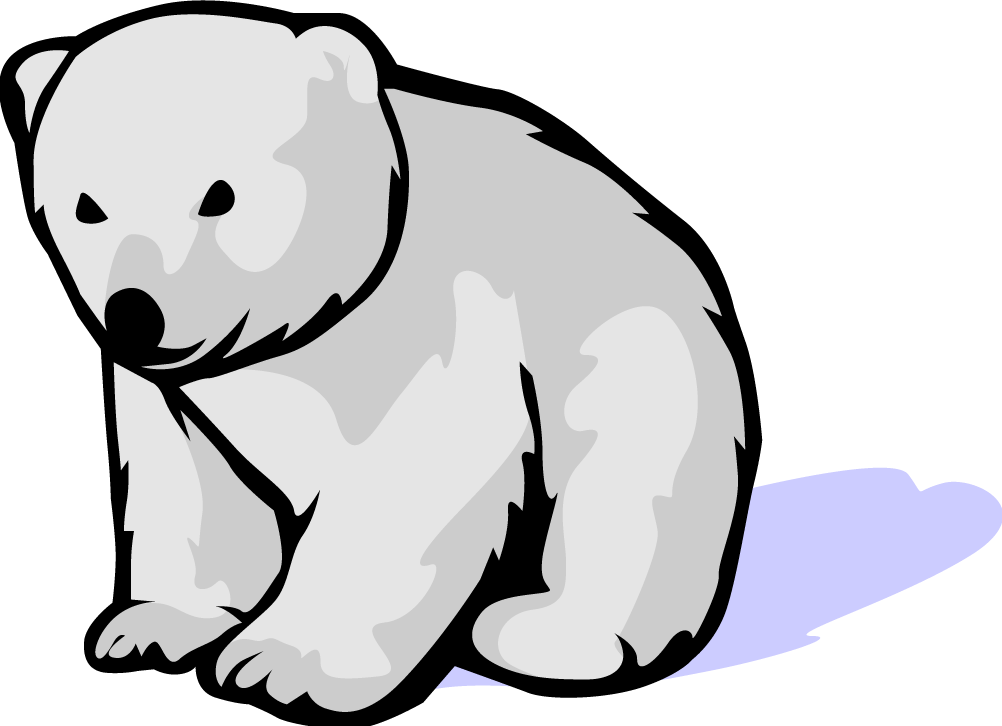 Polar bear clipart kid