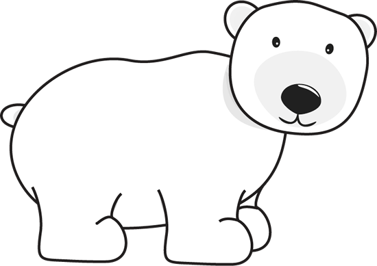 Polar bear winter clipart kid
