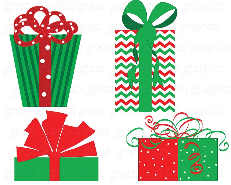 Present clip art for christmas library vector clipart photo
