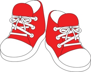 Red tennis shoes clipart kid 3