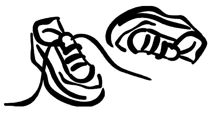 Running track shoes clip art vector design database on 2 image