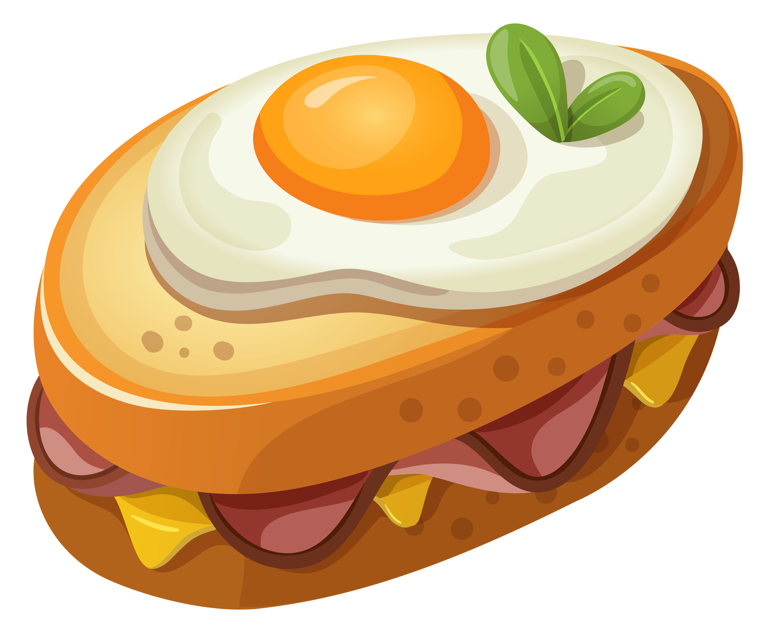 Sandwich with egg clipart vector picture