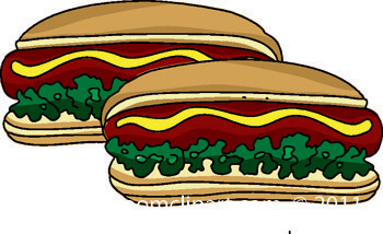 Sausage sandwich clipart