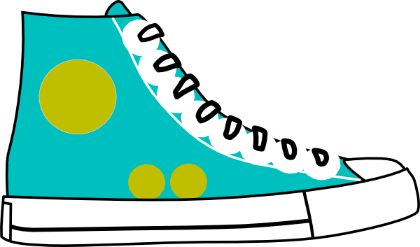 Tennis shoes clipart black and white free 4