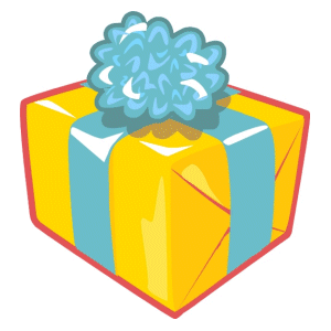 Wrapped present clipart kid
