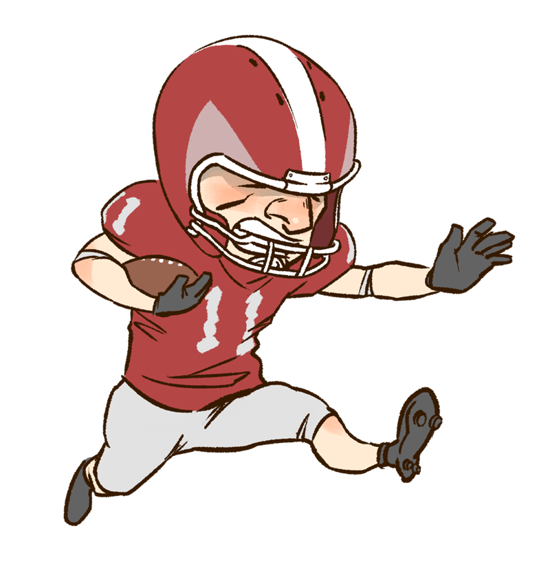 American football player clipart kid