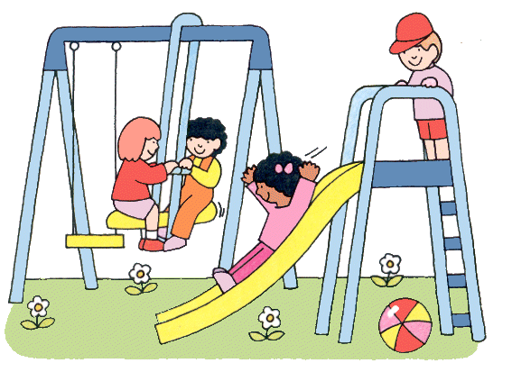 Be safe on playground clipart kid
