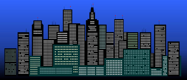Big city skyline free clip clipart