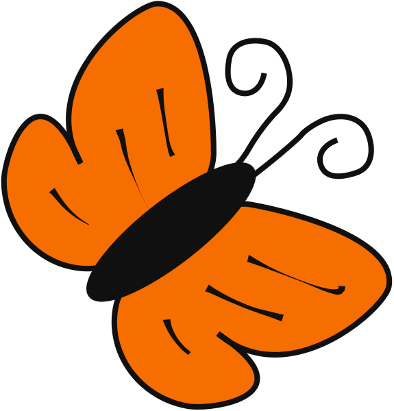 Butterfly clip art orange clipart cliparts for you