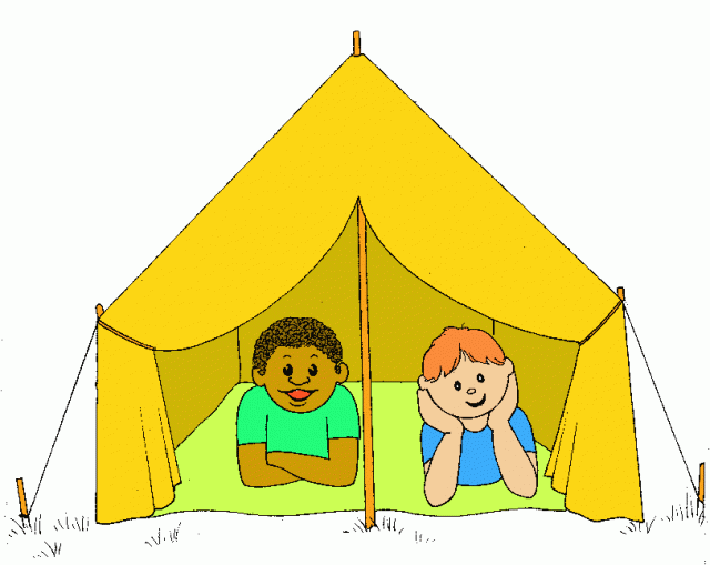 Camp out tent clipart kid