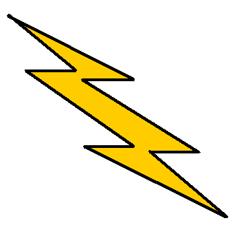 Cartoon lightning bolt clipart kid