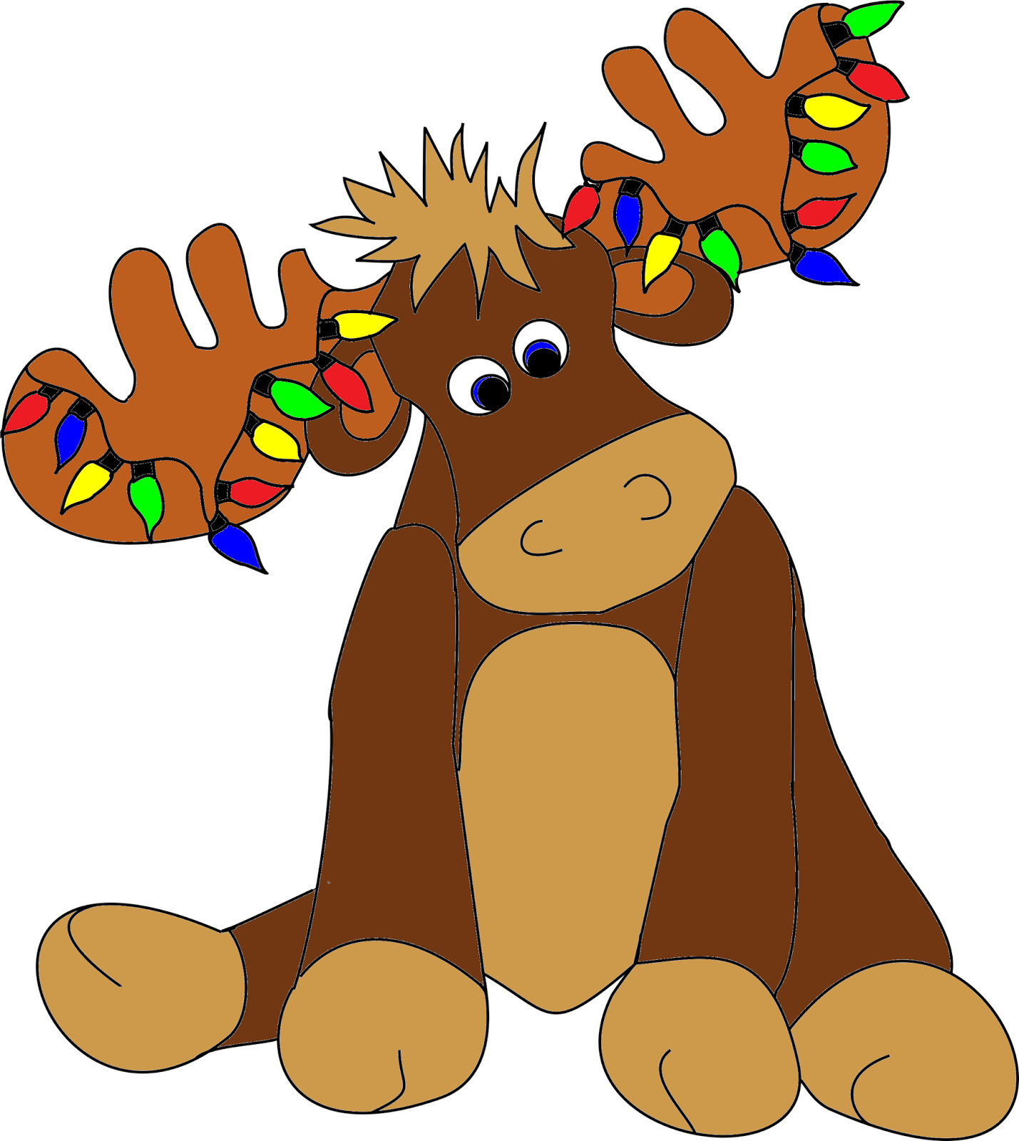 Christmas moose clipart kid 2