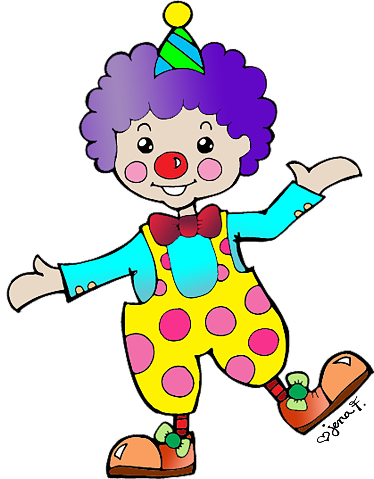 Clown face clipart kid