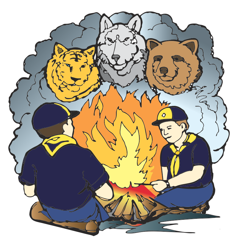 Cub scout camping clipart kid