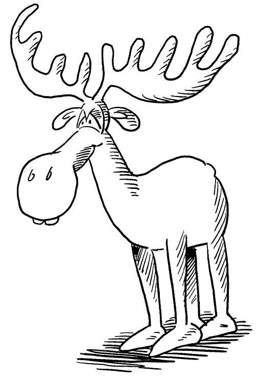 Cute moose clipart black and white dfiles