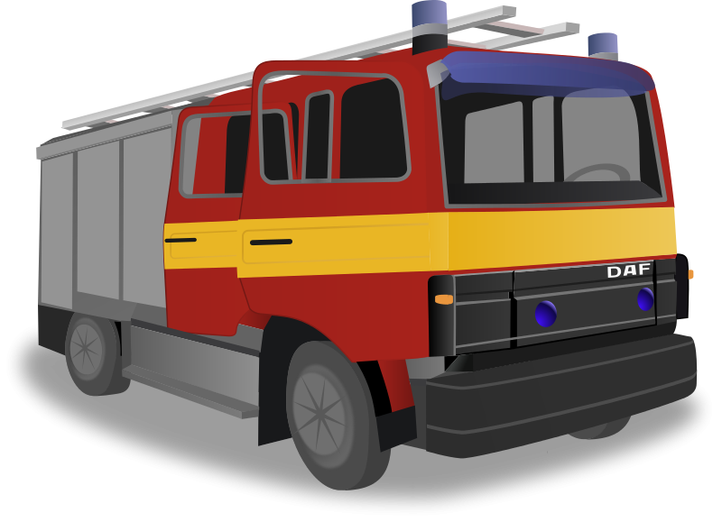 Red fire truck clipart kid
