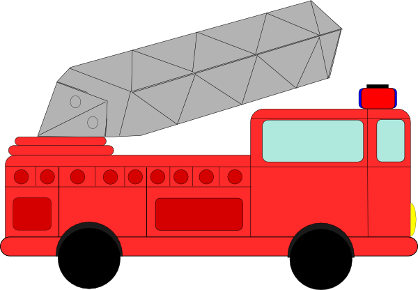 Fire truck outline clipart kid