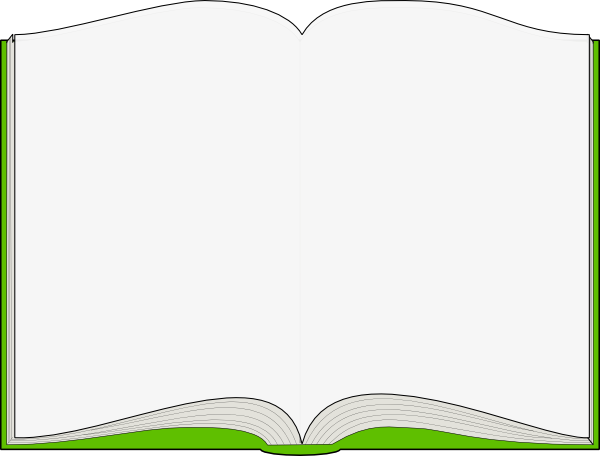 Green open book clip art at vector clip art