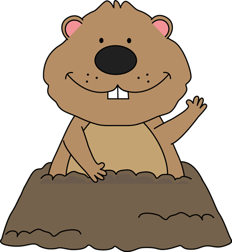 Groundhog day animated clipart kid 2