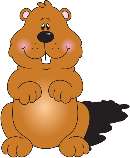 Groundhog day animated clipart kid