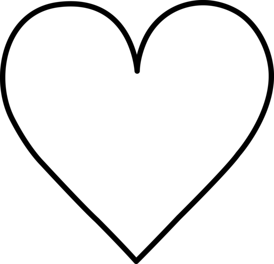 Heart  black and white black and white heart outline clipart kid