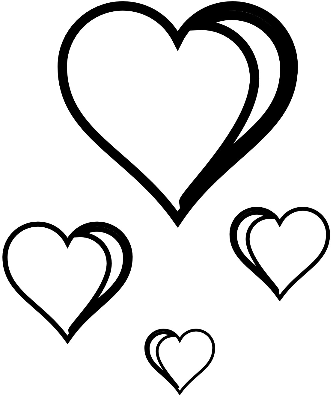 Heart  black and white clipart heart black and white free images 4