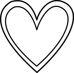 Heart  black and white heart clipart black and white double heart