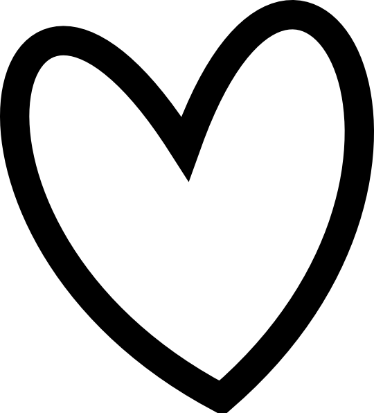 Heart  black and white heart clipart black and white heart 7