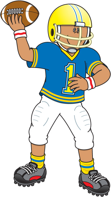 Kid football player clipart free images 3