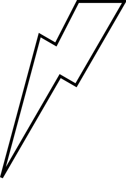 Lightning bolt clipart black and white free 3