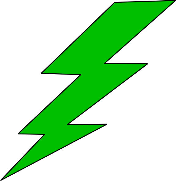 Lightning bolt green lighting bolt clip art at vector clip art