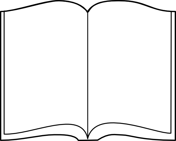Open book outline clipart free images 4