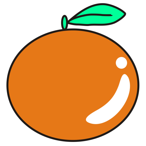Orange clip art 8