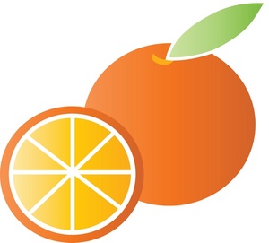 Orange clipart black and white free images 2