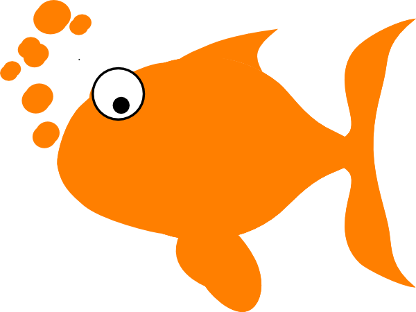 Orange fish clipart kid