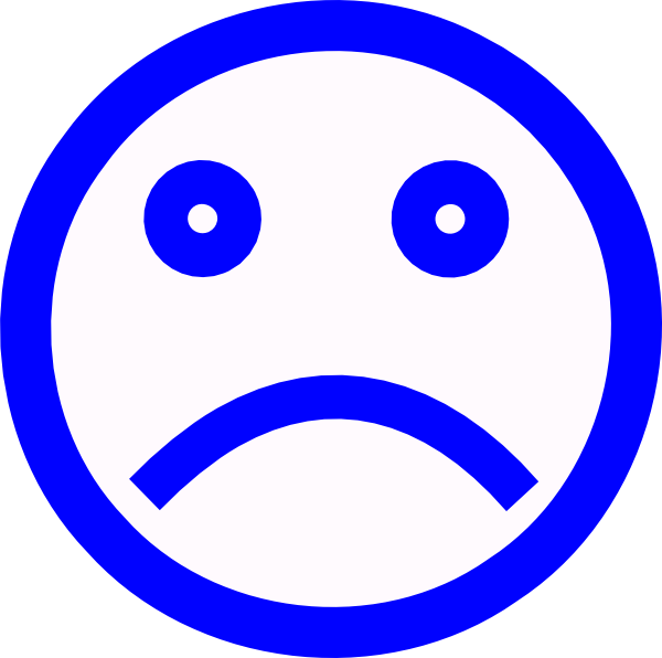 Sad face clipart black and white free images 3