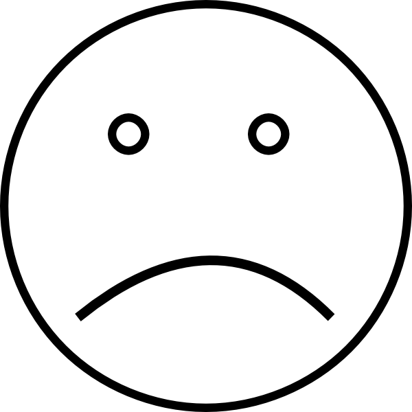 Sad face smilie face clip art at vector clip art
