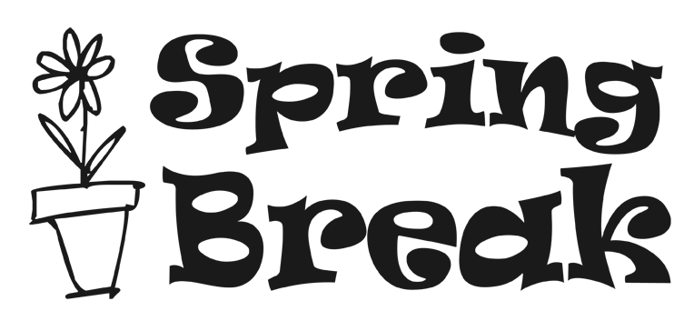 Spring break 4 growing boys spring wordart clipart