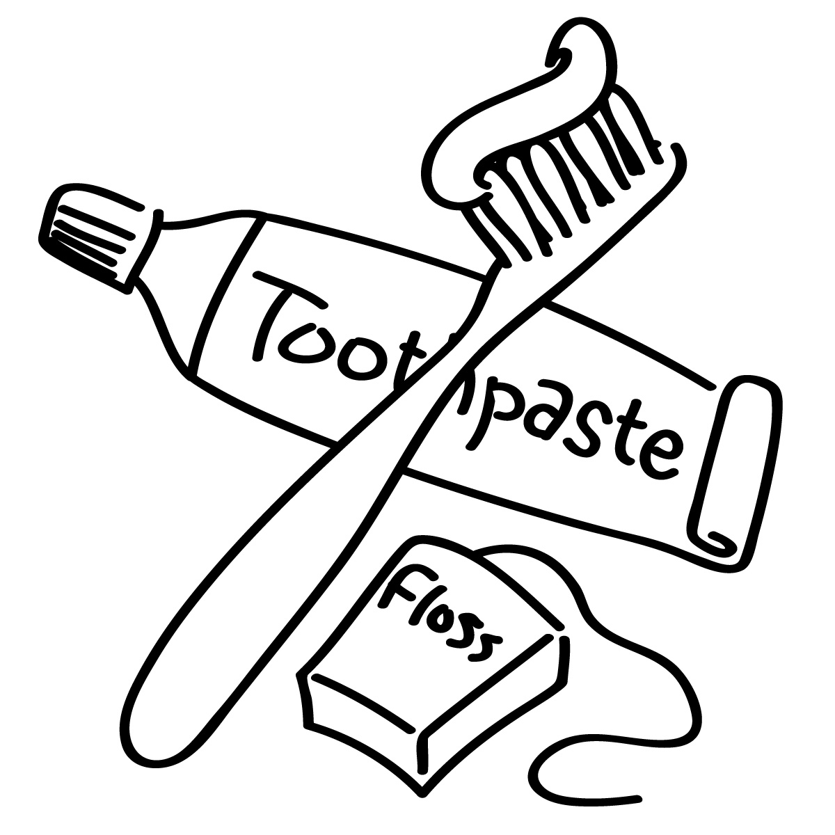 Toothbrush dentist toothpaste clipart kid
