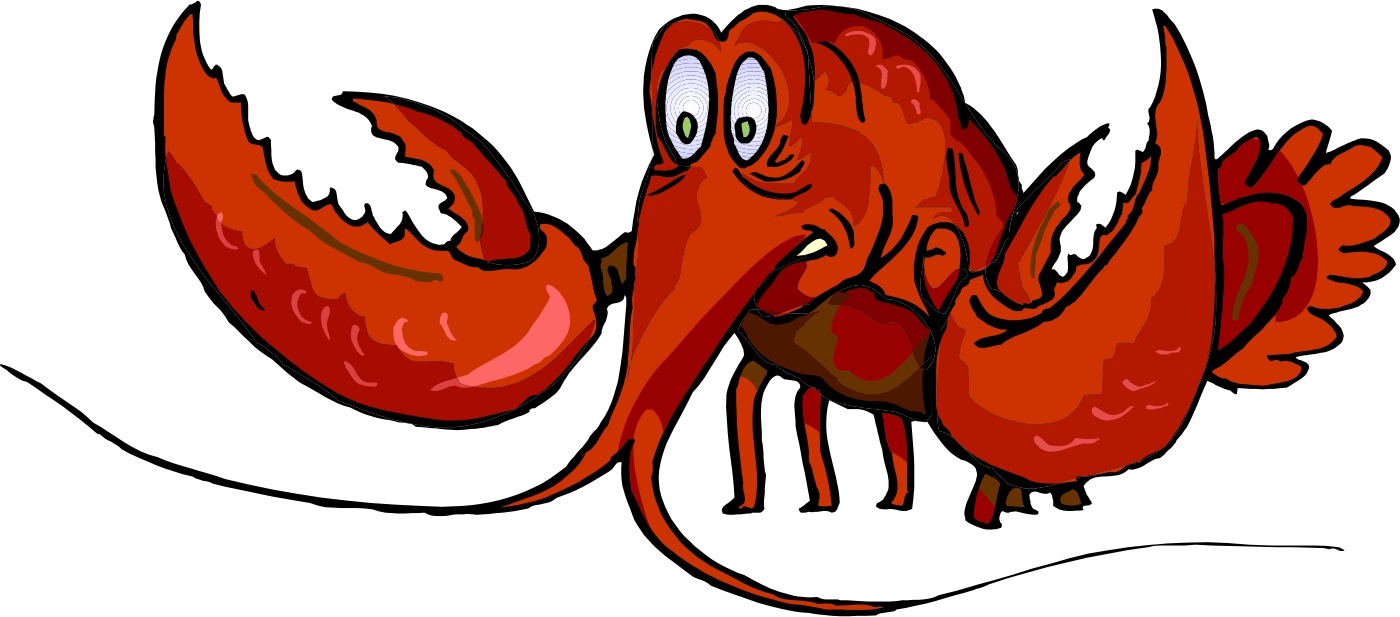 Cartoon lobster clipart 2