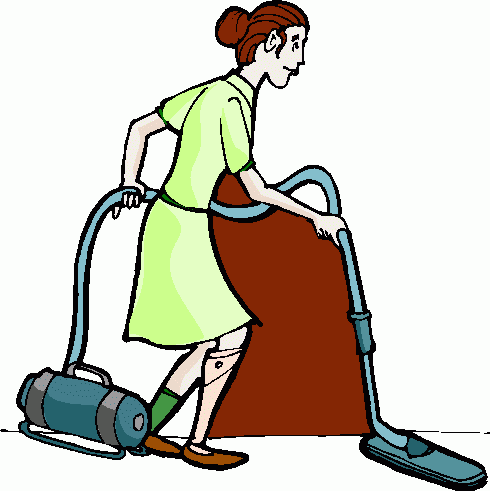 Cleaning lady clipart kid
