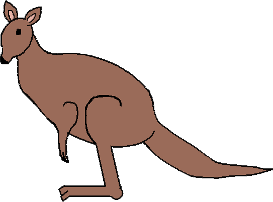 Clip art kangaroo clipart image 3