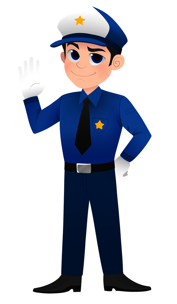 Clip art police officer uniform clipart kid