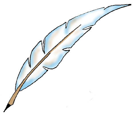 Eagle feather drawing clipart kid