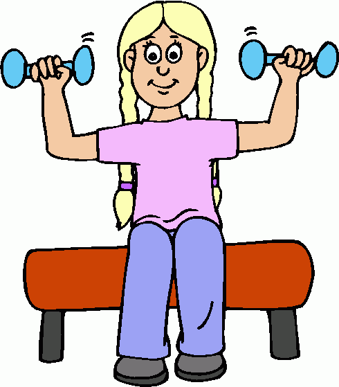 Exercise clip art workout girl clipart kid