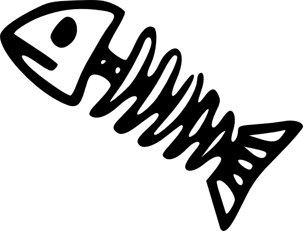 Fish skeleton clip art free vector in open office drawing svg